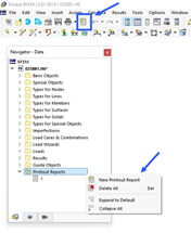 Кнопка «Новый протокол результатов» и контекстное меню