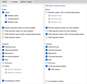 Определение строк и столбцов результатов для документации