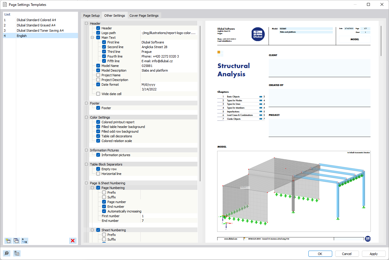 Выбор заголовка отчета из шаблонов