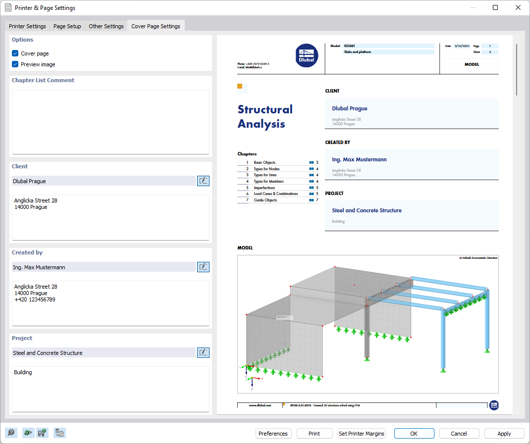 Регулировка титульной страницы