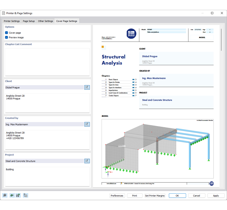 Регулировка титульной страницы
