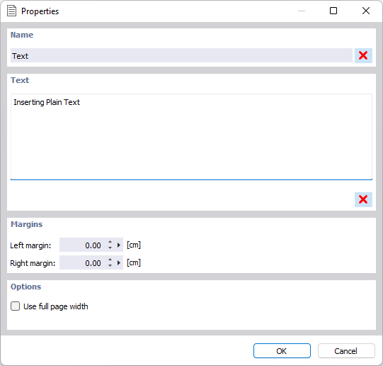 Вставить обычный текст