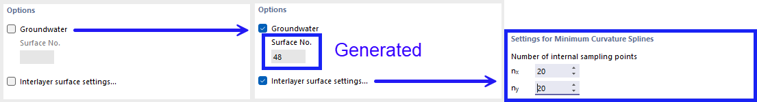 Опции для типа массива грунта Бурение скважин