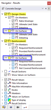 Отключение результатов на поверхности