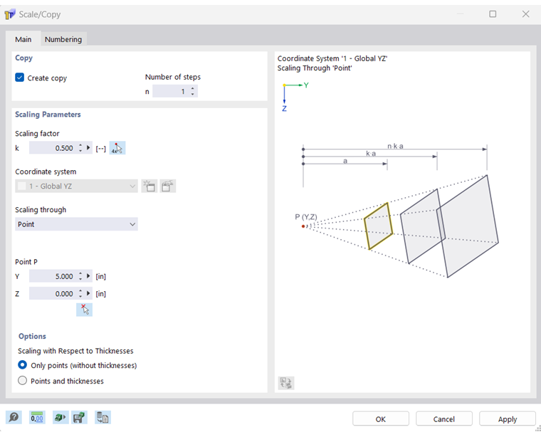 Диалоговое окно «Масштаб»