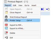 Открытие настроек принтера в меню Протокол печати