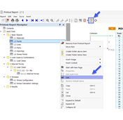 Кнопка «Редактировать протокол» и контекстное меню