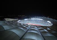 Мембранная крыша стадиона (© Huana Engineering Consulting (Beijing) Co., Ltd., gmp Architects, Christian Gahl, Zeng Jianghe)
