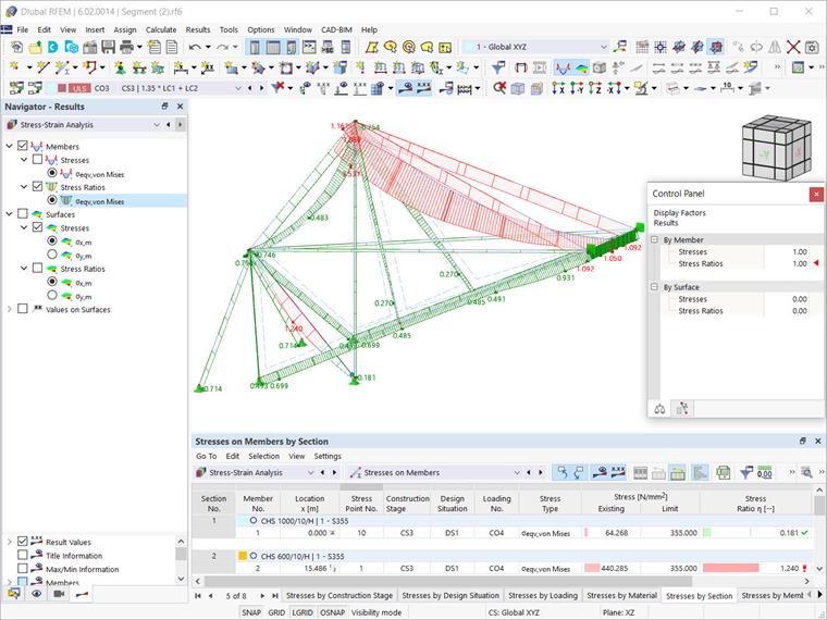 Результаты анализа напряжений иdeформаций