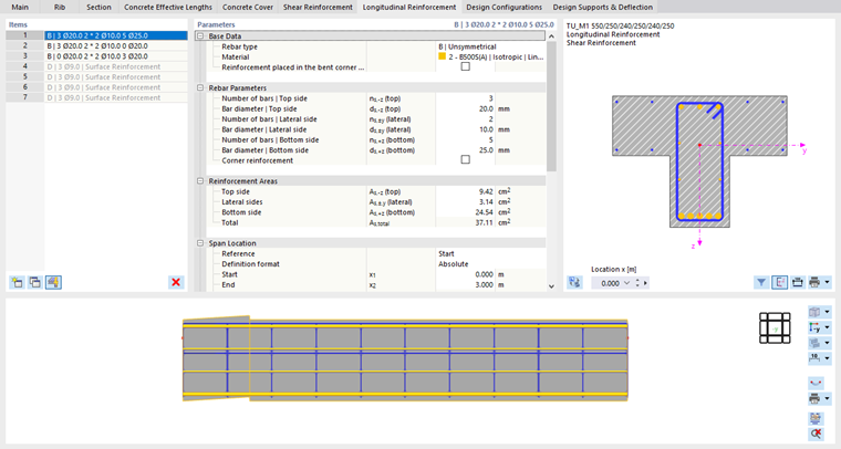 Определение продольной арматуры