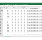 Таблица Excel с внутренними силами стержней
