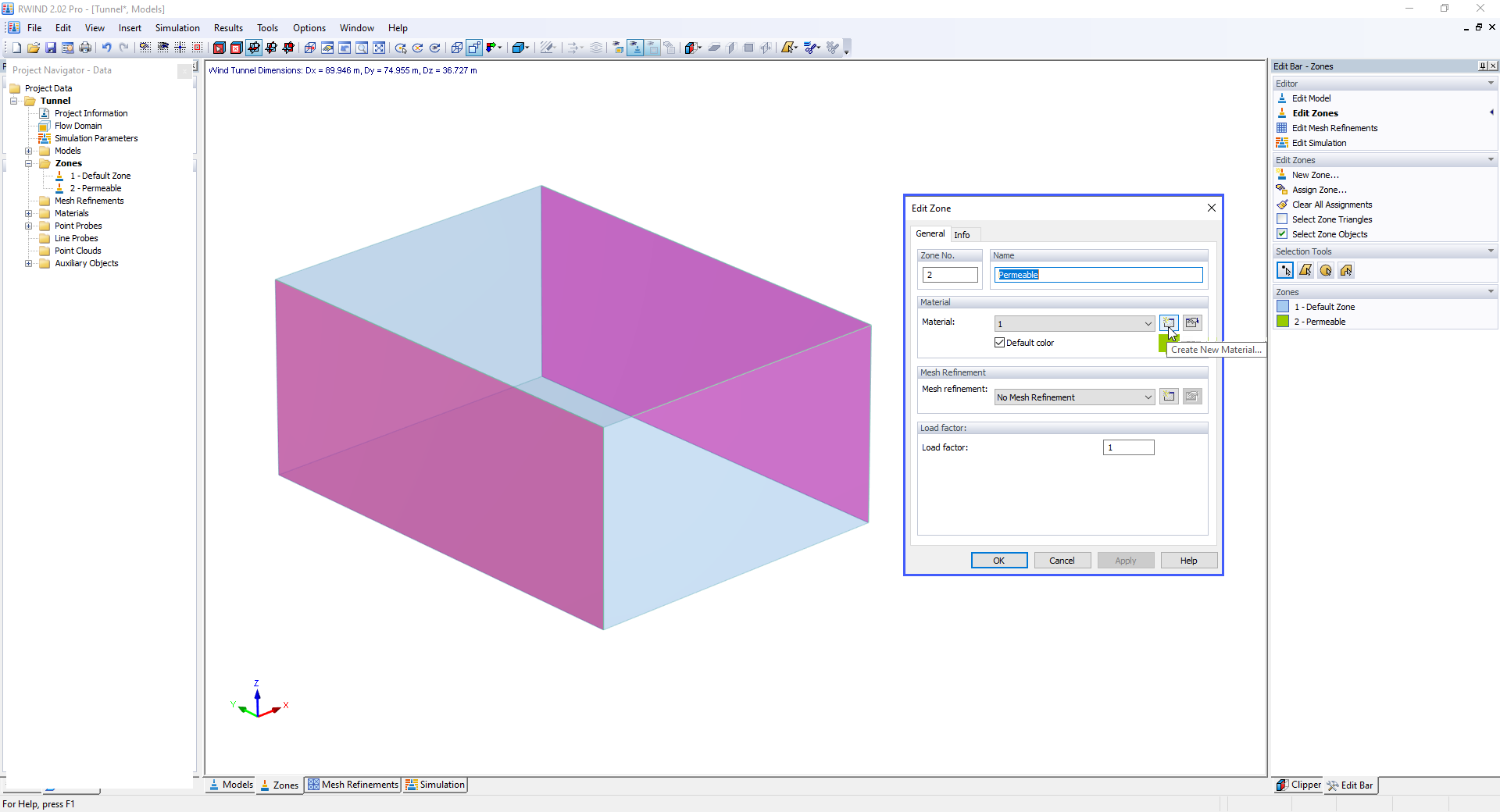 Зоны и проницаемость