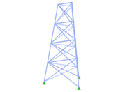 ID модели 2337 | ТСТ035-б | Решетчатая башня | Треугольный в плане | X-диагонали (взаимосвязанные) и горизонтали