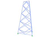 ID модели 2340 | ТСТ038-а | Решетчатая башня | Треугольный в плане | Диагонали ромба (несвязанные, прямые)