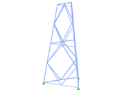 ID модели 2365 | TST041 | Решетчатая башня | Треугольный в плане | Диагонали и горизонтали ромба