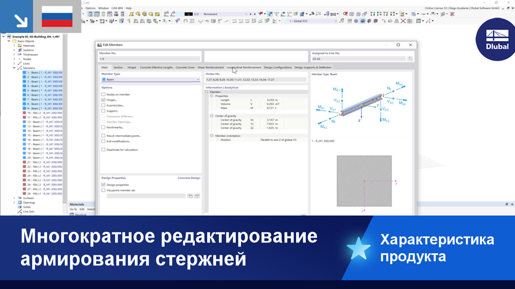Technische Darstellung zur effizienten Bewehrungsbearbeitung in Baustrukturen speziell für Ingenieure.