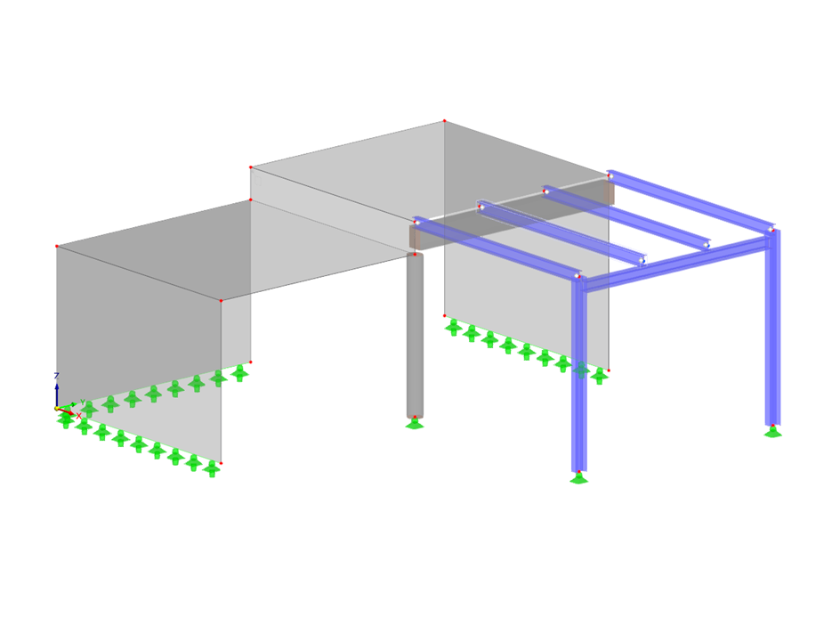 Модификация жесткости в программе RFEM 6 - Пример модели