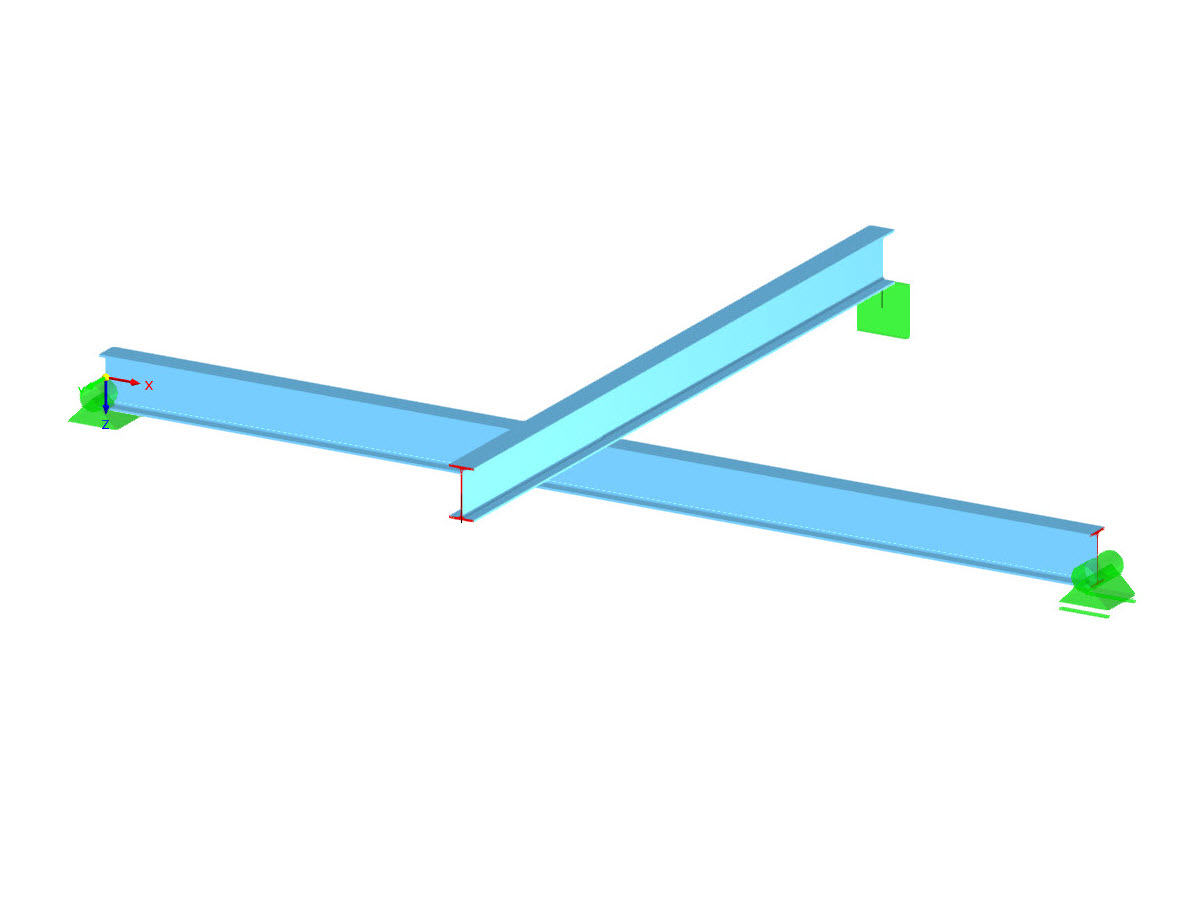Пересечение балок с подъемными силами