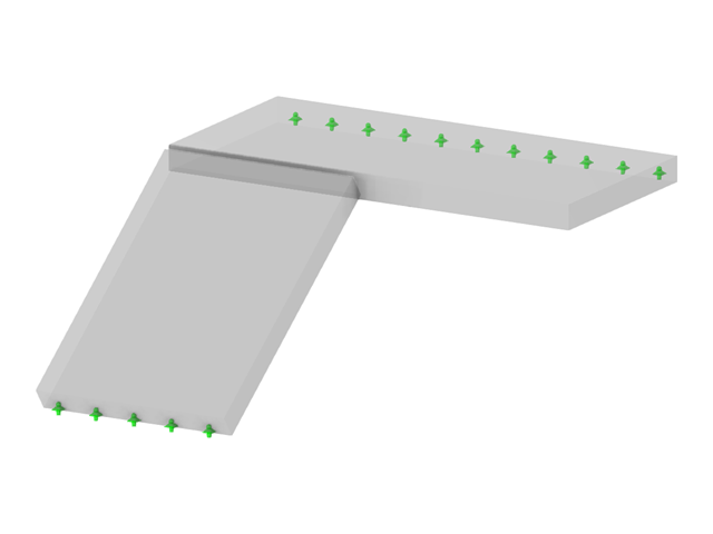 Модель 003876 | 	STC007 | Бетонная однопролетная лестница с правой площадкой