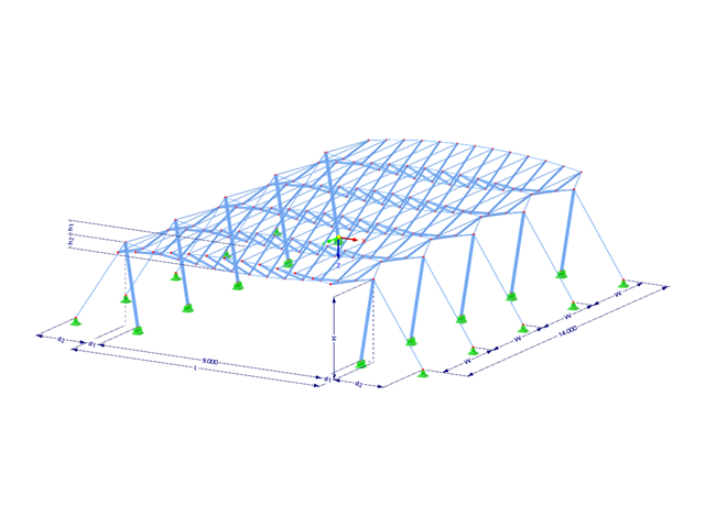Модель 003551 | CT003-a | Пространственно-параллельная система со стабилизацией через встречный трос. с параметрами