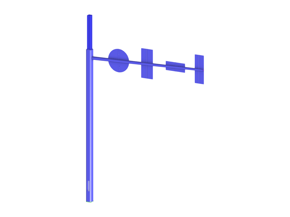 Модель 003997 | Уличный фонарь с отверстием в колонне