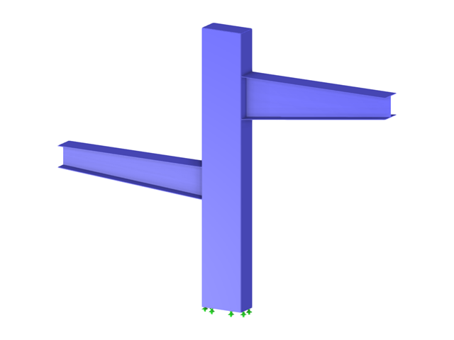 Модель 004039 | Стальная колонна с двумя кронштейнами