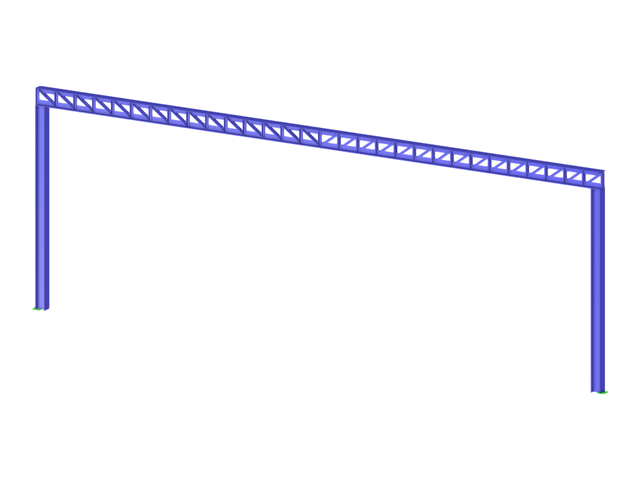 Модель 004063 | Рама портала с решетчатой балкой