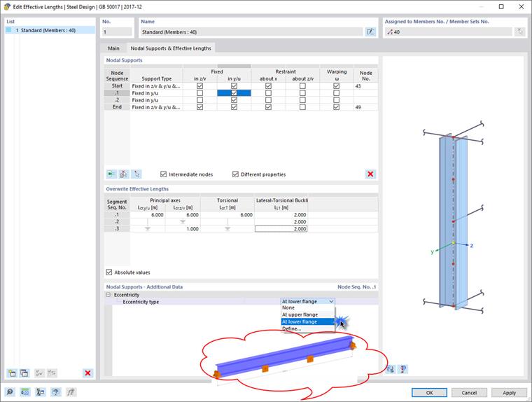 KB 001824 | Расчет на коробление нижней полки стальной балки по норме GB