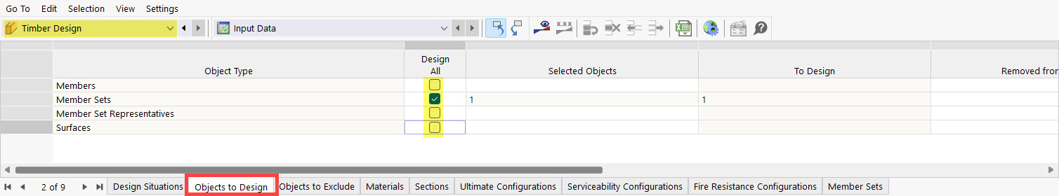 Объекты для расчёта