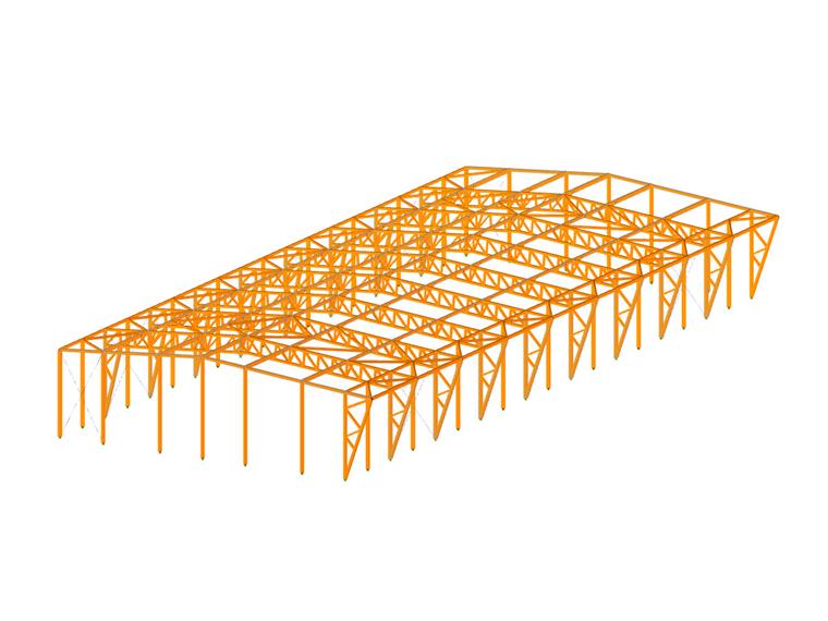 Модель 004181 | деревянный производственный склад