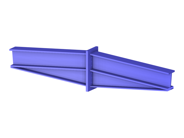 Модель 004219 | Соединение балок двутаврового сечения