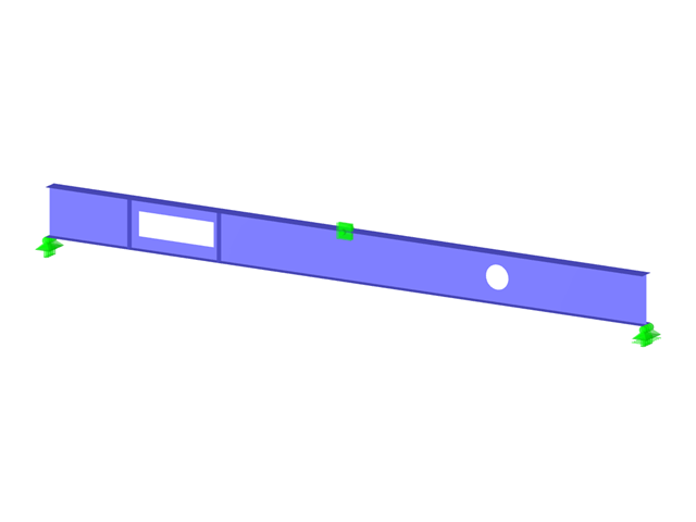 Модель 004268 | Металлическая балка с отверстиями