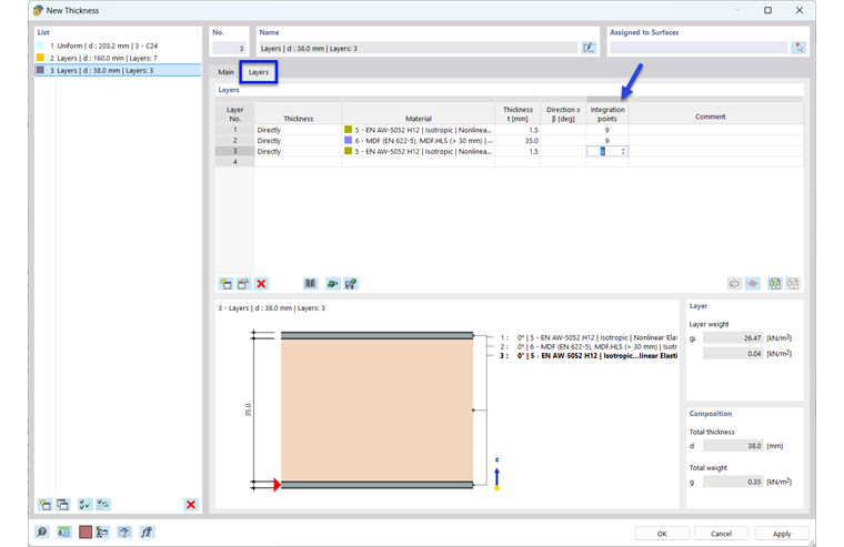Настройка точек интеграции слоёв