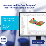 Расчёт стержней и поверхностей деревянных элементов в RFEM 6