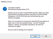 Расчет не выполнен, E315