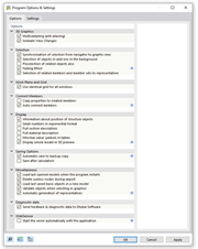 Диалоговое окно "Возможности и настройки программы", вкладка "Возможности"