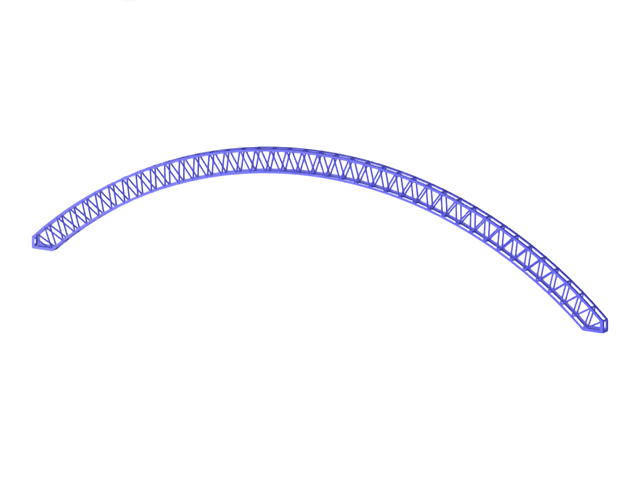 Модель 004449 | Криволинейная решетчатая балка