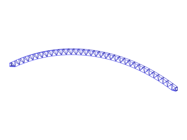 Модель 004451 | Криволинейная решетчатая балка