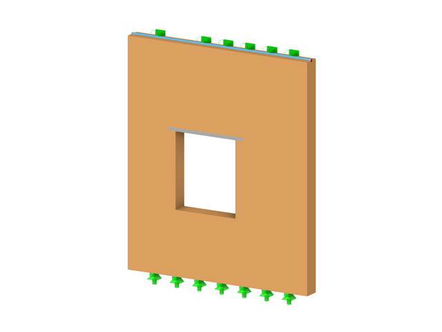 Модель 004540 | Кирпичная стена с оконным проемом