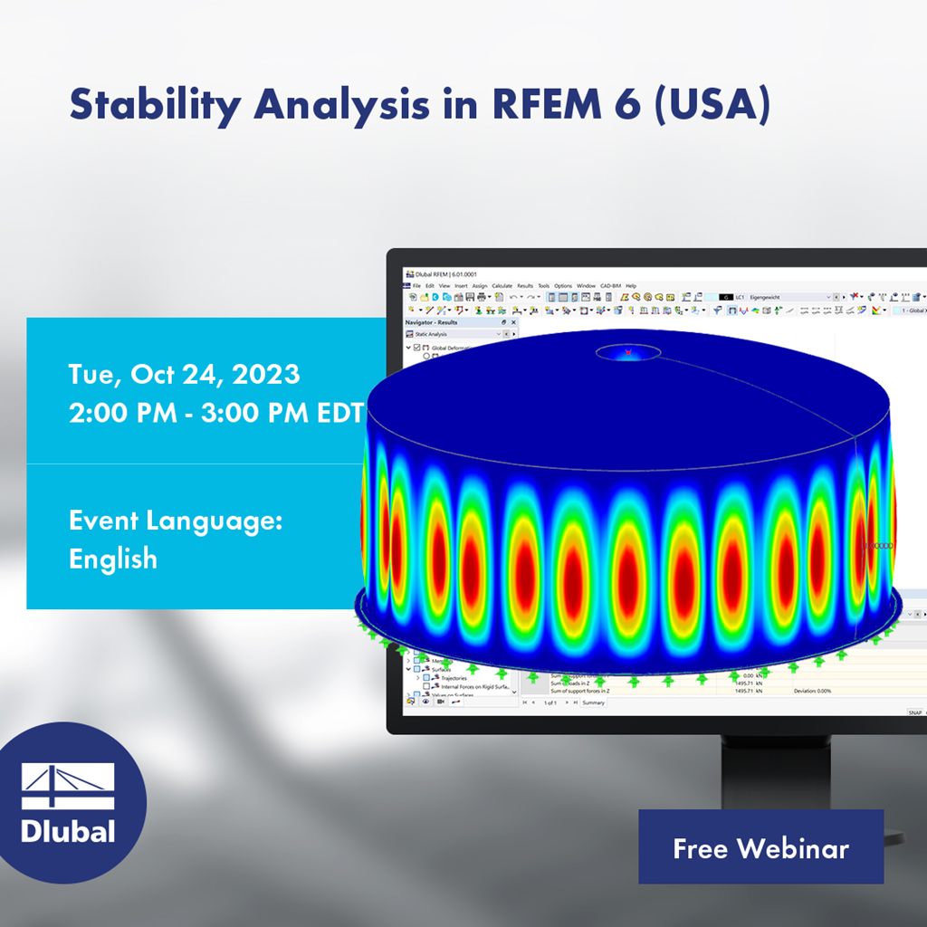 Расчёт на устойчивость в программе RFEM 6 (США)