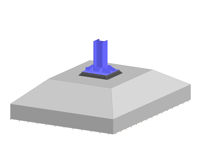 Модель 004599 | Двутавровая анкерная плита с фундаментом