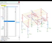 Выбор шага и отображение внутренней силы стержня