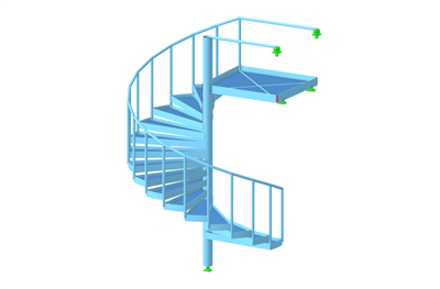 Модель 004696 | Винтовая лестница