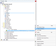Контекстное меню для графического назначения шарнира стержня