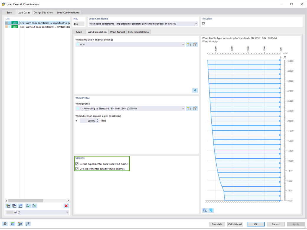 Характеристики 002746 | Анзац ветровой нагрузки