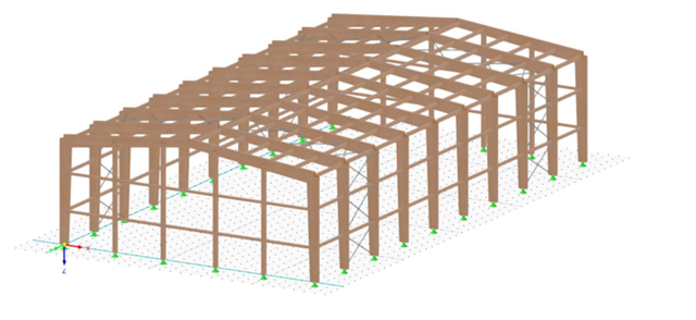 RFEM 000482 | Проектирование спортивного зала с конструкцией из клееной древесины