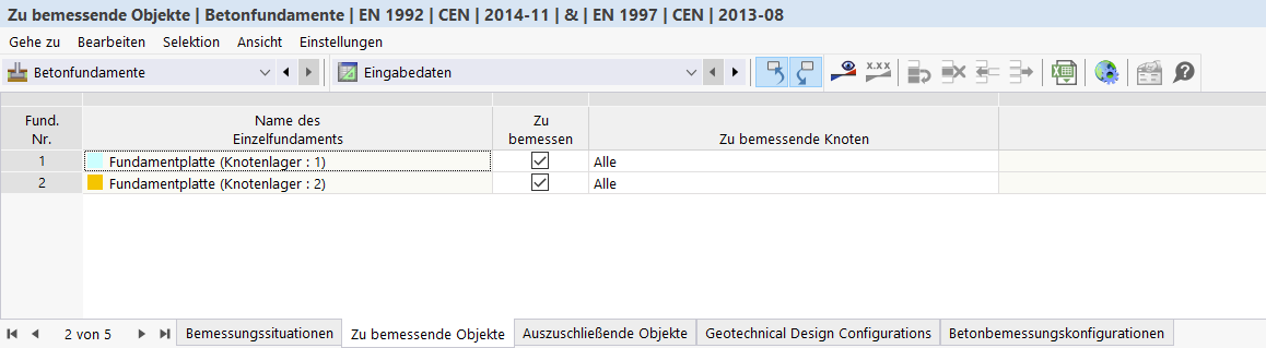 Бетонные фундаменты | Проектируемые элементы