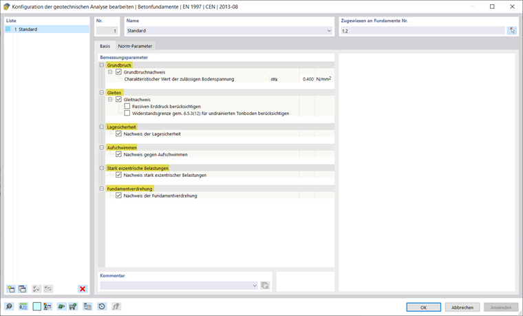 Расчёты в программе геотехнического анализа