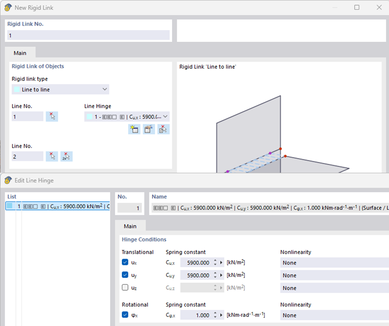 Жёсткая связь для балочной панели