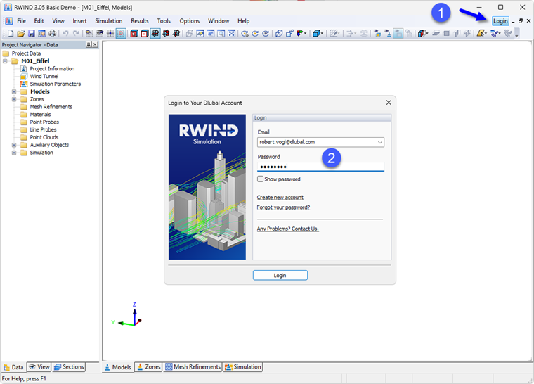 Вход в аккаунт Dlubal